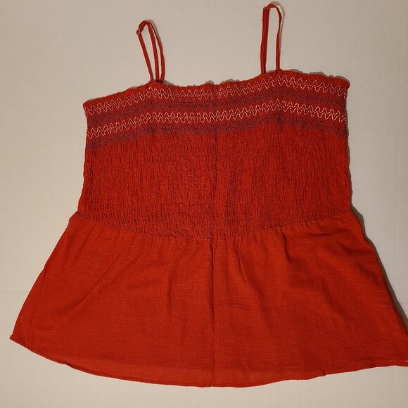 Torrid Classic Square-Neck Smocked Babydoll Tank - 18 - Picture 3 of 5